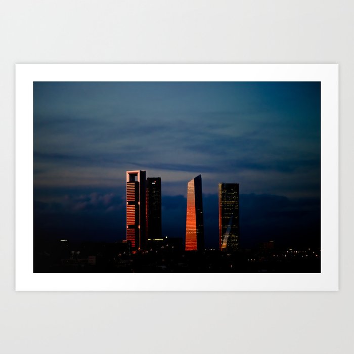 skyline of Madrid Art Print