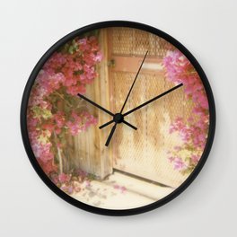 California Bougainvillea Wall Clock