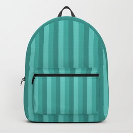 P312020 Stripe Turquoise Sea Backpack | Aquamarine, Graphicdesign, Mint, Digital, Aqua, Verdigris, Lines, Stripes, Pattern, Tropical 