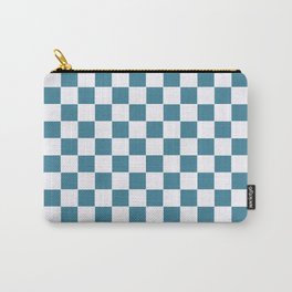 Blue and white checkerboard Carry-All Pouch