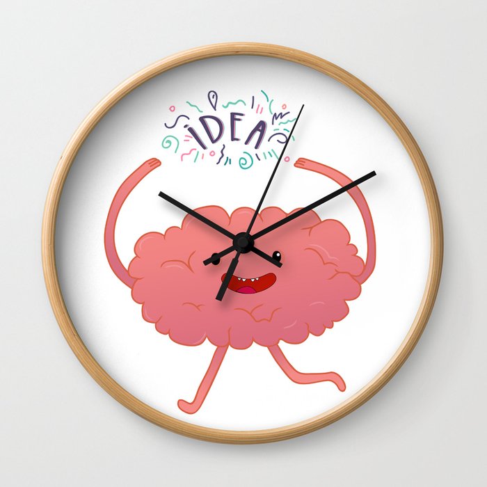Happy Brain Time Wall Clock