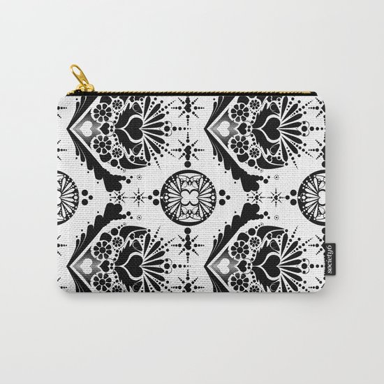 black pattern 8 Carry-All Pouch
