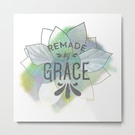 Being Remade - Succulent Version Metal Print | Artsy, Succulent, Religious, Christian, Watercolor, Grunge, Bibleverse, Handdrawn, Digital, Vintge 