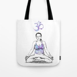 Ohm Meditation drawing Tote Bag