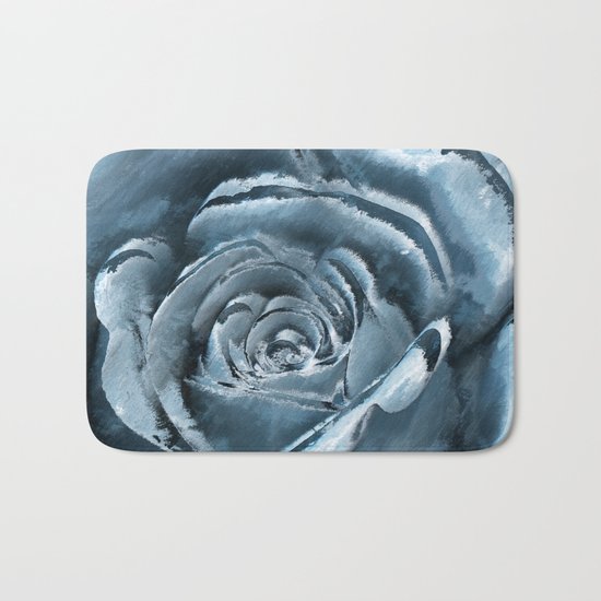 The blue rose Bath Mat