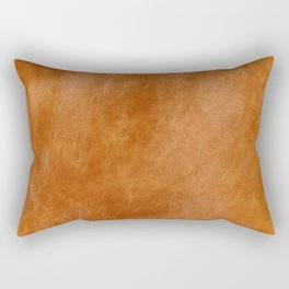 Natural brown leather, vintage texture Rectangular Pillow