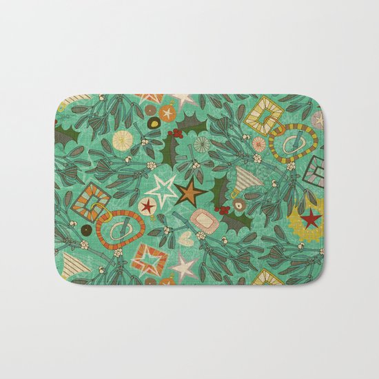 festive berries Bath Mat