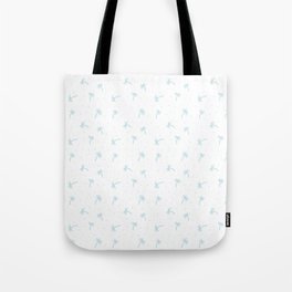 Baby Blue Doodle Palm Tree Pattern Tote Bag