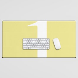 1 (WHITE & KHAKI NUMBERS) Desk Mat