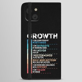 Motivational Quotes Growth for Entrepreneurs iPhone Wallet Case