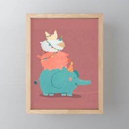 Stacked Animals Framed Mini Art Print