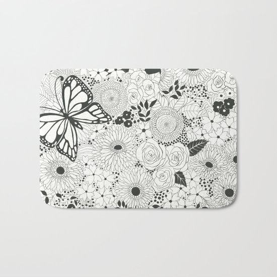 Monarch garden Bath Mat