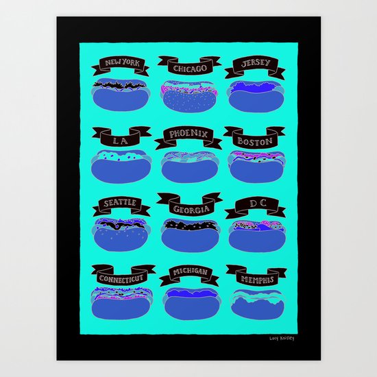 Hot Dogs! Art Print