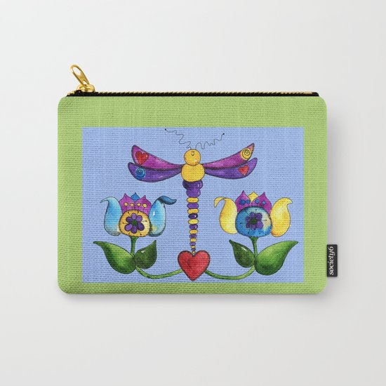 Dragonfly Love Carry-All Pouch