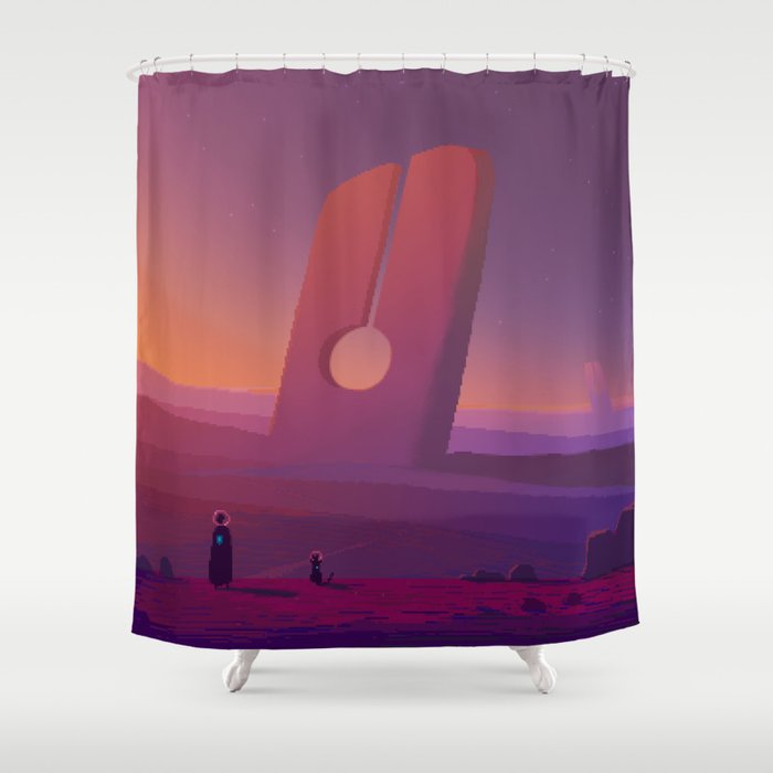 PHAZED PixelArt 7 Shower Curtain