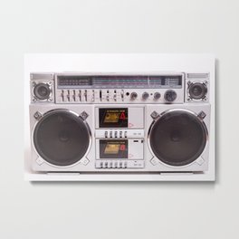 Boom Box Cassette Tape Player. Beautiful vintage music photo Metal Print | Vintage, Entertainment, Stereo, Ancient, Photo, Cassette, Retro, Recorder, Radio, Equipment 