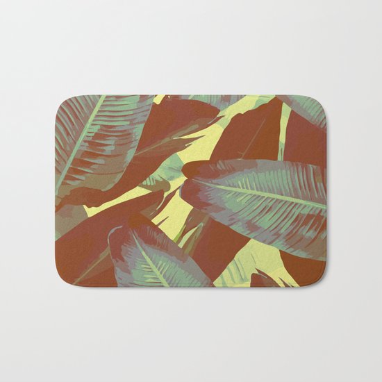 Banana Leaves Vintage Bath Mat
