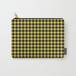 Yellow and Black Buffalo Plaid Pattern 2022 Trending Color Pantone Illuminating 13-0647 Carry-All Pouch