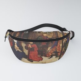 Dieric Bouts - Triptych Saint John the Baptist (recto left), The adoration of the Magi (middle), Sai Fanny Pack | Decor, Poster, Vintage, Altepinakothek, Wallart, Johnthebaptist, Painting, Religiouspainting, Old, Illustration 