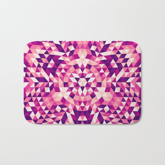 Triangle mandala 1 Bath Mat