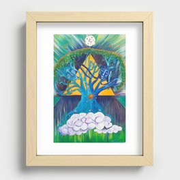 Dance of the masculine and feminine within original artwork tree of life balance unity Recessed Framed Print