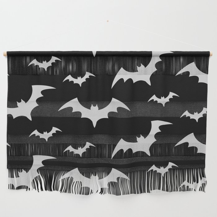 Halloween Bats Black & Grey Wall Hanging