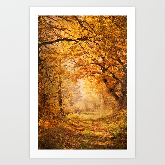 autumnal walk Art Print