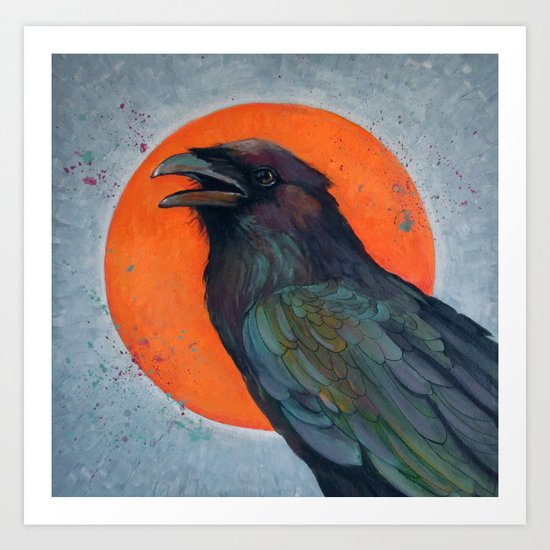 Raven Sun Art Print