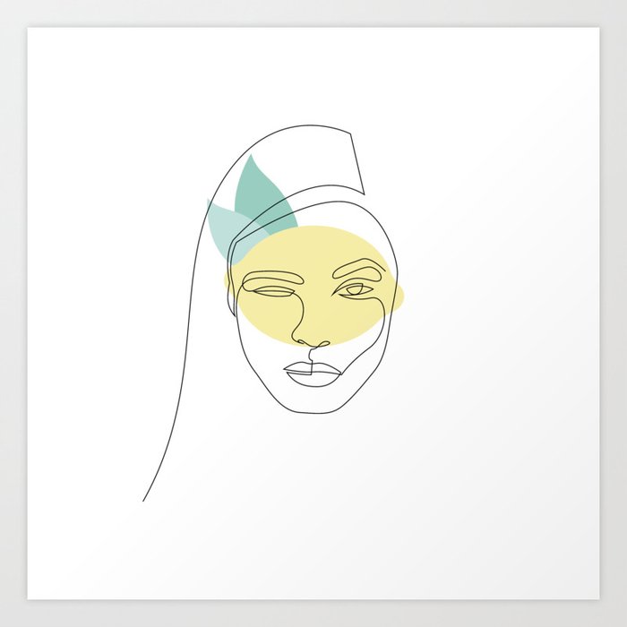 Squeeze Lemon Girl One Line Art Art Print By Dronathan Society6,Cartoon Cute Lion Drawing Easy