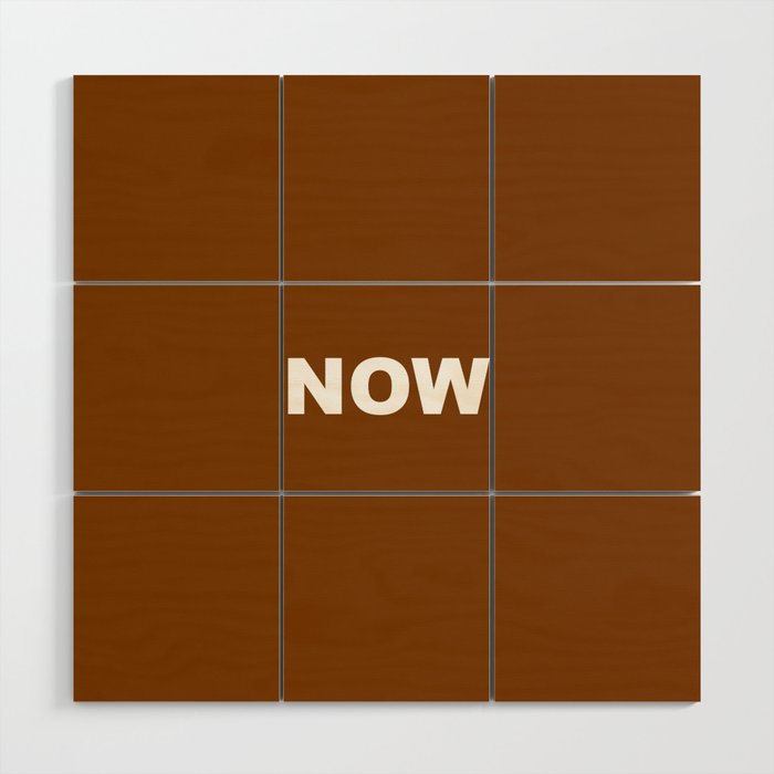 NOW CINNAMON SOLID COLOR Wood Wall Art