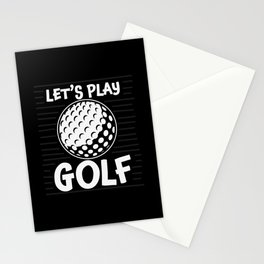 Let's Play Golf Stationery Card