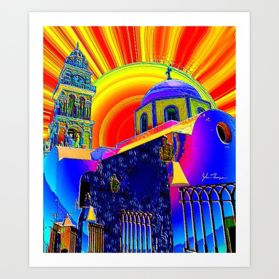 Sun church Art Print