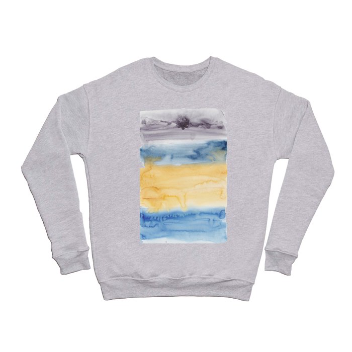 9  | Watercolour Art Abstract | 201002 Watercolor Wash Brush Painting Minimal Illustration Crewneck Sweatshirt