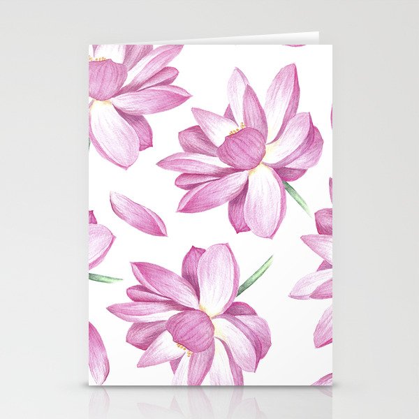 Lotus pink Stationery Cards