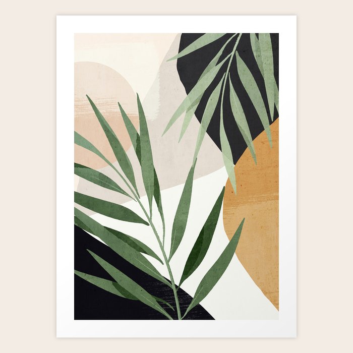 Abstract Art Tropical Leaves 72 Art Print by ThingDesign Society6