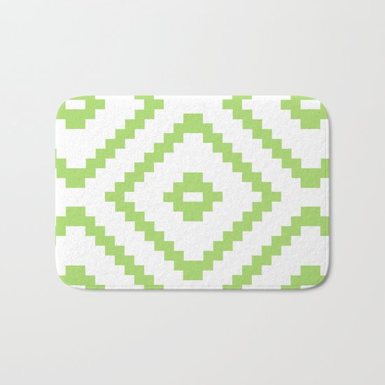 green pattern Bath Mat