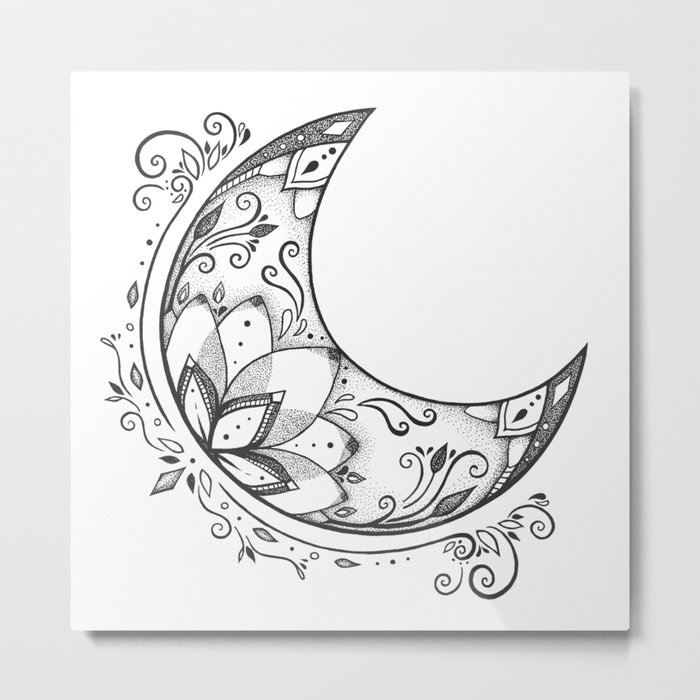 ornamental crescent moon lotus