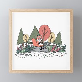 .Fox and Burger Framed Mini Art Print