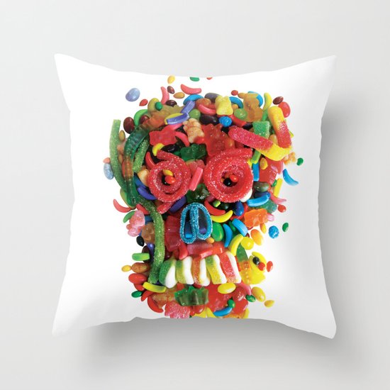 Death and Tooth Decay Throw Pillow