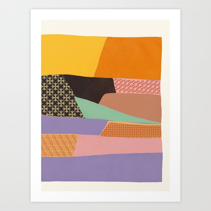 Collage abstract minimalism 04 Art Print