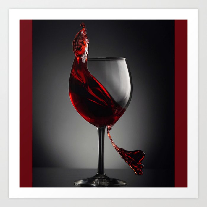 Dancing Red Wine Art Print