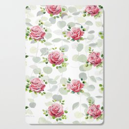 Rose and Eucalyptus Pattern Cutting Board