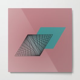 Triangular Grid - Sacred Geometry Metal Print