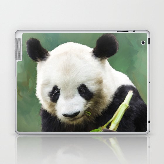 Painting Panda Bear Long Hui Laptop Ipad Skin By Simonegatterwe