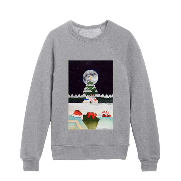 Mafu in Christmas night Kids Crewneck