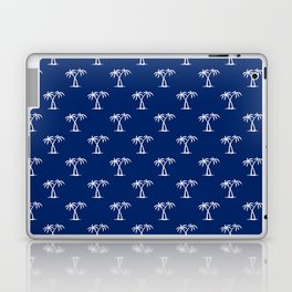 Blue And White Palm Trees Pattern Laptop Skin