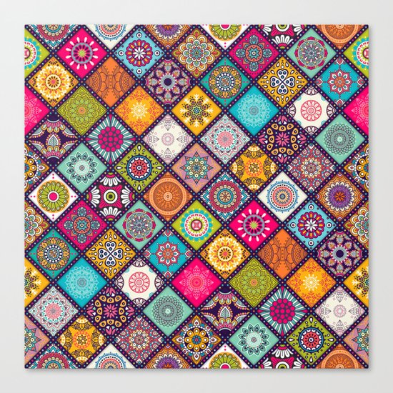 bohemian pattern Canvas Print