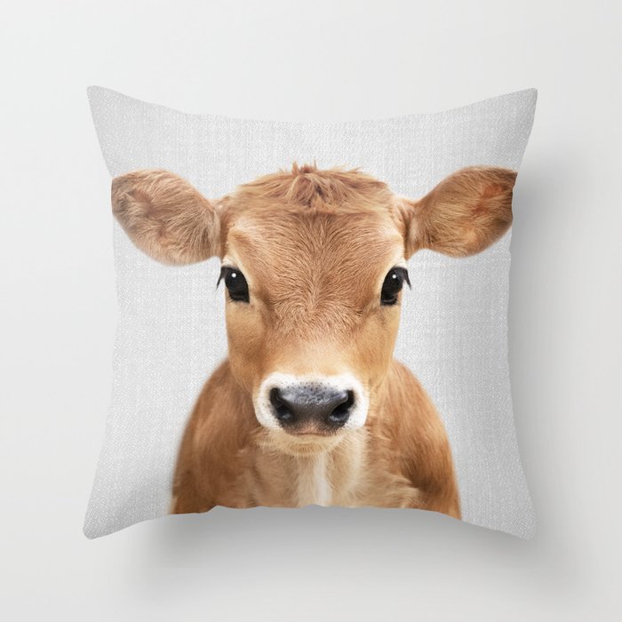 Calf - Colorful Throw Pillow