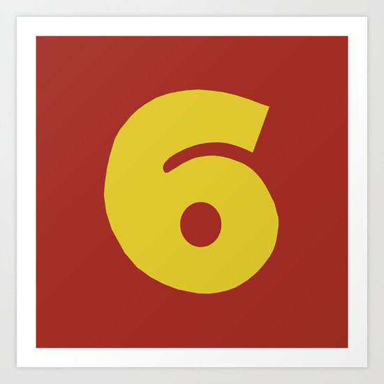 Number 6 Art Print