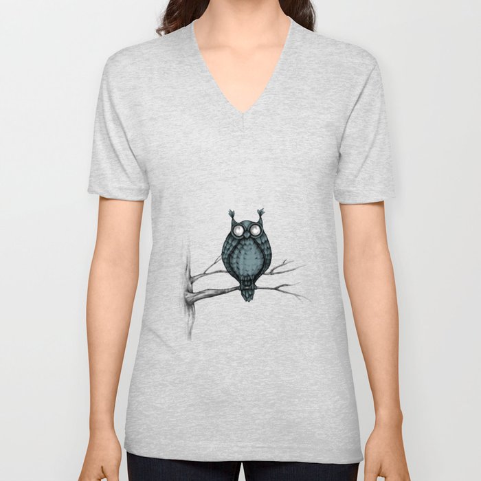 Night Owl II V Neck T Shirt